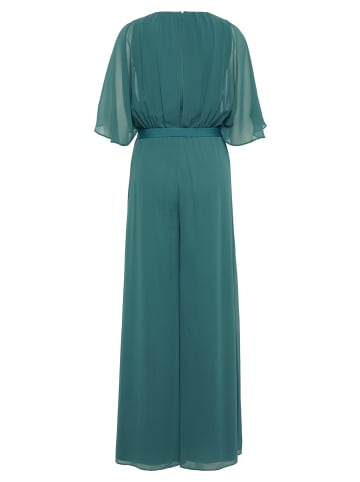 Vera Mont Jumpsuit mit Bindegürtel in Dark Emerald