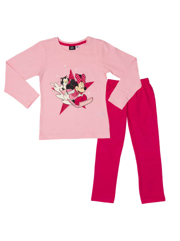 United Labels Disney Minnie Mouse Schlafanzug - Minnie & Daisy  Langarm in rosa/pink
