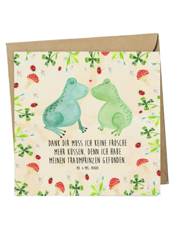 Mr. & Mrs. Panda Glückwunschkarte Frosch Liebe mit Spruch in Naturpapier