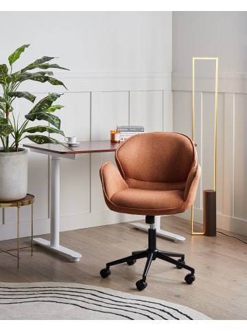 Beliani Bürostuhl BELMAR in Orange/Schwarz - (W) 63 x (H) 83 x (L) 70 cm