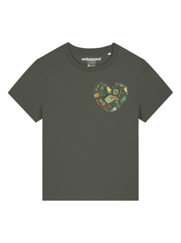 wat? Apparel T-Shirt Gartenliebe in Khaki