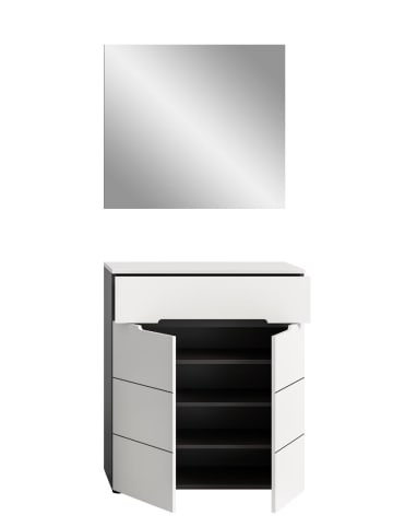 ebuy24 Garderobenmöbel Canu Weiß 80 x 37 cm