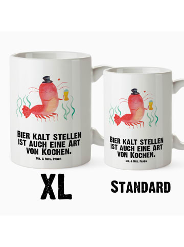 Mr. & Mrs. Panda Große Teetasse Hummer Weizen mit Spruch in Weiß