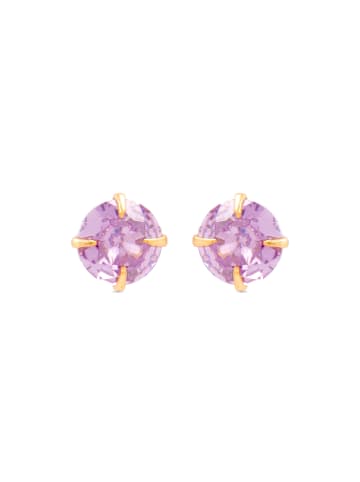 Luxenter Ohrringe Otieno Silber, Gold A. und Amethyst Cz-OTIENO