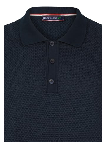 Felix Hardy Polo Kragen Strickpullover in navy