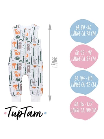 TupTam Baby Ganzjahresschlafsack mit Beinen 2,5 Tog in grau/orange