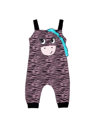 Denokids Zweiteiler Zebra Overall in schwarz