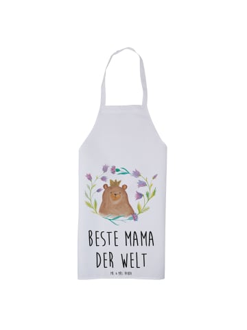 Mr. & Mrs. Panda Küchenschürze Bär Königin mit Spruch in Weiß