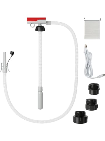 COSTWAY Kraftstoff Umfüllpumpe mit Auto-Stopp-Sensor in Weiß