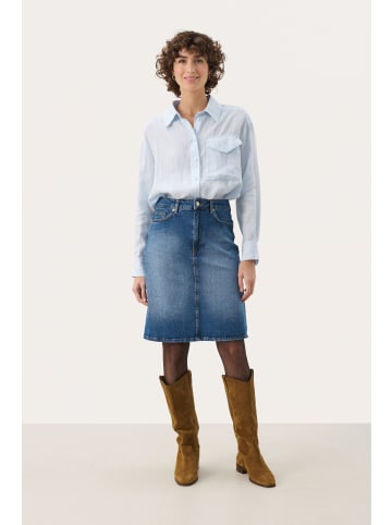 PART TWO Rock LejaPW A-shape in Medium Blue Denim