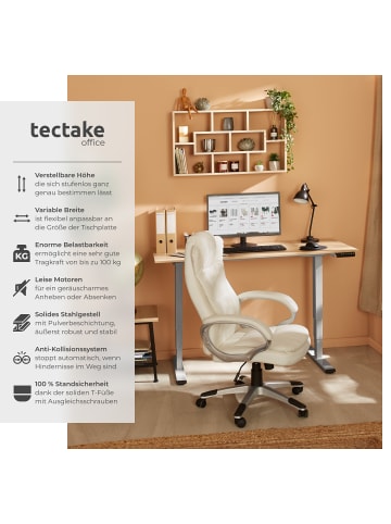 tectake Schreibtischgestell Twain höhenverstellbar 110-168x60x60-125cm