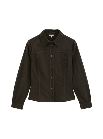 Marc O'Polo Feincord-Langarm-Bluse fitted in Burnt Coffee