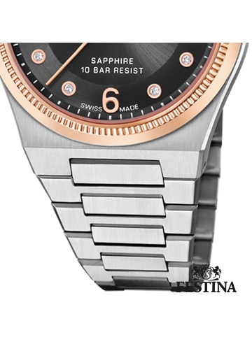 Festina Analog-Armbanduhr Festina Swiss Made silber mittel (ca. 35mm)