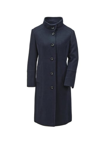 GOLDNER Eleganter Wintermantel mit Stehkragen in marine