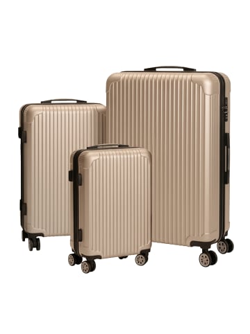 relaxdays 3-tlg. Kofferset in Champagner