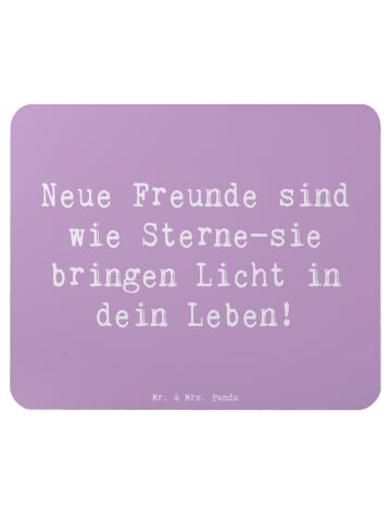 Mr. & Mrs. Panda Mauspad Spruch Neue Freunde finden mit Spruch in Lavendeltraum