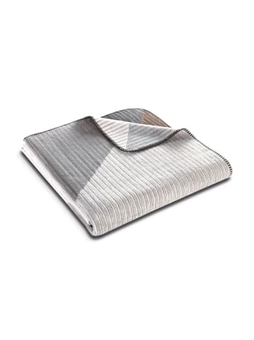 biederlack Wohndecke Feel Graphic in braun beige creme camel