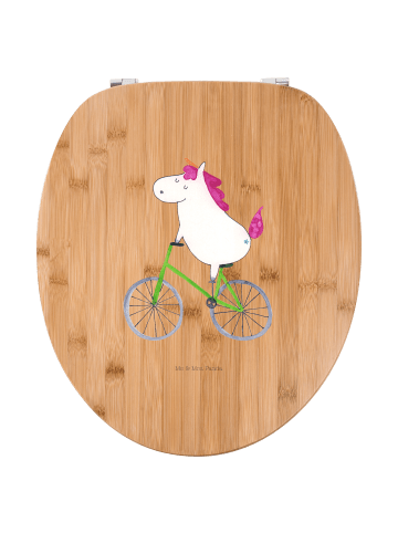 Mr. & Mrs. Panda Toilettenbrille Einhorn Radfahrer ohne Spruch in Braun
