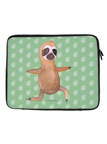 Mr. & Mrs. Panda Laptop Tasche Faultier Yoga ohne Spruch in Tropengrün