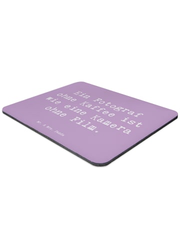 Mr. & Mrs. Panda Mousepad Spruch Fotograf Kaffee mit Spruch in Lavendeltraum