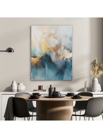 OnlyWow Akustibild Abstrakte Kunst gold blau