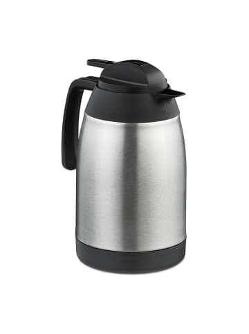 relaxdays Isolierkanne in Silber - 1,5 l