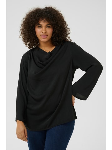 KAFFE curve Langarm-Bluse KCmeriel Regular fit in Black Deep