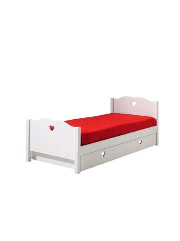 58 aufm Kessel EINZELBETT Kamila 212x80x96 aus MDF in Weiß