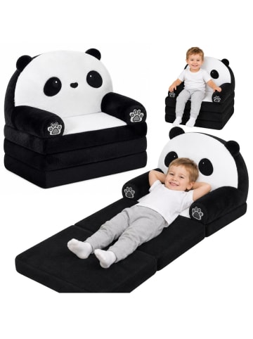Wisam Lean Toys Panda 2-in-1 Kinder-Sofa/Sessel, schwarz-weiß