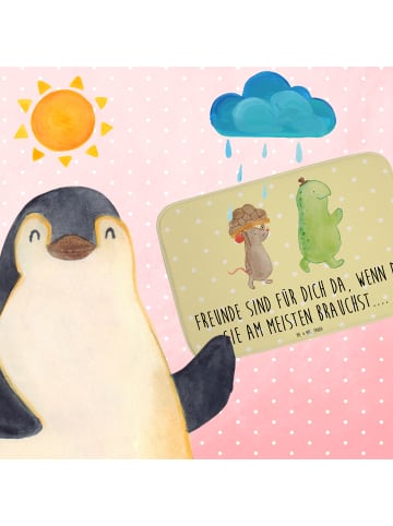 Mr. & Mrs. Panda Badvorleger Schildkröte Maus mit Spruch in Gelb Pastell