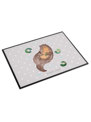 Mr. & Mrs. Panda schreibtischunterlage Otter Seerose ohne Spruch in Grau Pastell