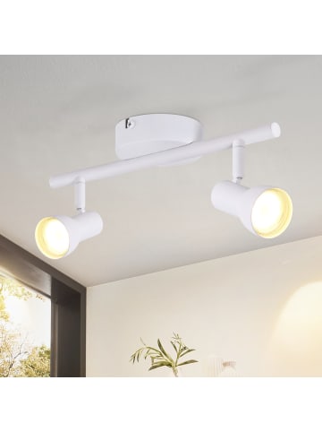ZMH Deckenleuchte in Weiß 2-flammige GU10 Modern Metall Flurlampe