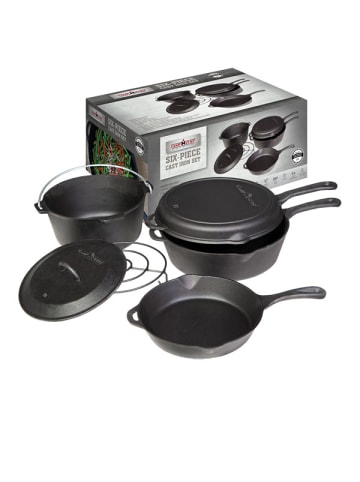 Camp Chef Dutch Oven Gusseisen Set 6teilig in schwarz