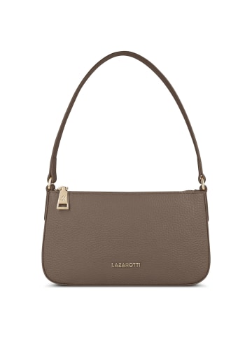 Lazarotti Bologna Leather Schultertasche Leder 22 cm in taupe