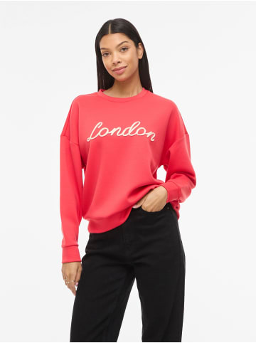 Vila Langärmeliges Sweatshirt in Hibiscus