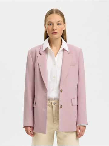 SELECTED FEMME SLWRITA LS Classic Blazer Mel Noos in Bleached Mauve