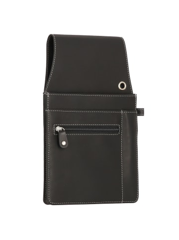 Esquire Dallas Kellnertasche Leder 15,5 cm in schwarz