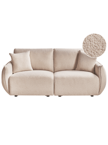 Beliani 2-tlg Modulsofa MESNALI in Beige/Schwarz