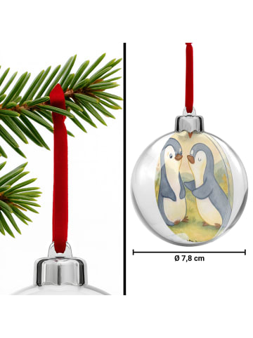 Mr. & Mrs. Panda Weihnachtsbaumschmuck Pinguine trösten Design o... in Weiß