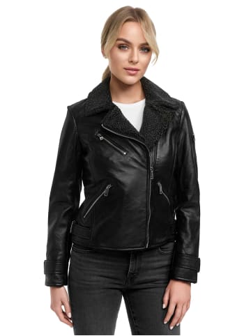Tazzio Lederjacke "F512" - in Schwarz