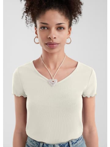 QS T-Shirt in 0200_creme