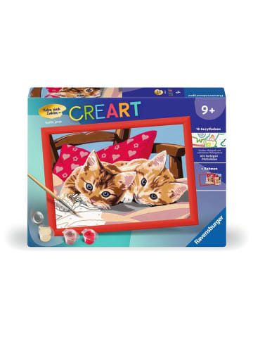 Ravensburger Ravensburger CreArt, Malen nach Zahlen Kinder - Zwei Schmusekätzchen in bunt