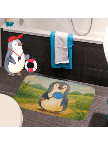 Mr. & Mrs. Panda Badvorleger Pinguin Lolli Design ohne Spruch in Weiß