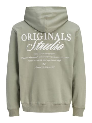 Jack & Jones Sweatshirt JORNORREBRO TYPO BACK SWEAT HOOD in Grün