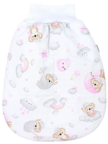 TupTam Baby Strampelsack mit Bund für Mädchen  und Jungen in grau/gelb