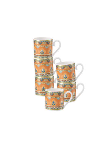 Villeroy & Boch 6er Set Espressotassen Samarkand Mandarin in 50 ml in bunt