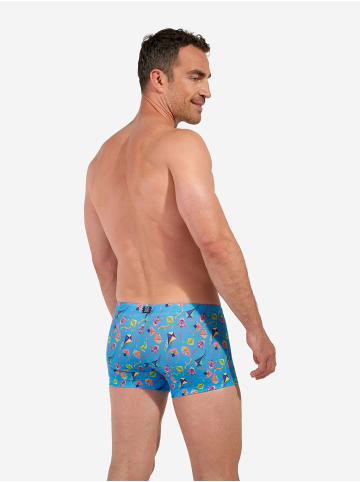 HOM Badeshorts Swim Shorts Lido in blue print