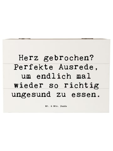 Mr. & Mrs. Panda Aufbewahrungsbox Spruch Liebeskummer Tröster mi... in Weiß