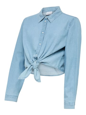 mama licious Jeanshemd in Light Blue Denim