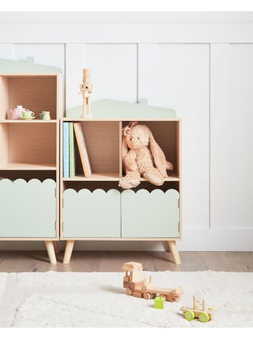 Beliani Bücherregal LACKEY in Braun/Grün - (W) 60 x (H) 86 x (L) 30 cm